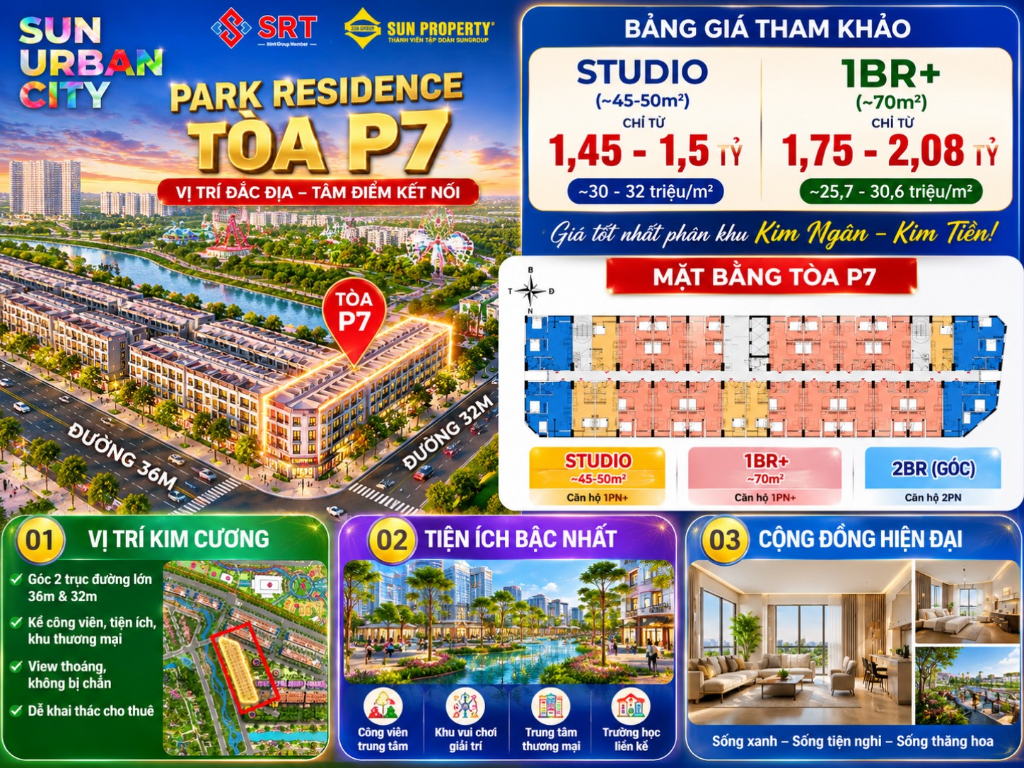 View công viên tại Park Residence